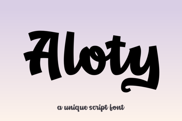 Aloty: A Bold Script Font for Business