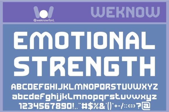 Emotional Strength Font for Web Design