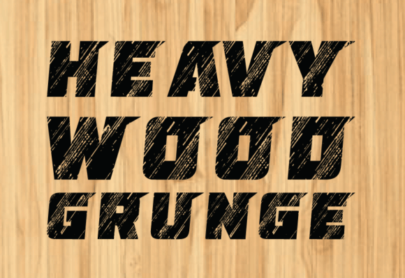Heavy Wood Grunge Font
