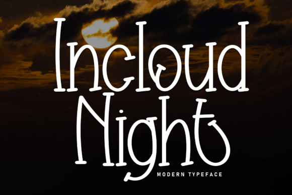 Incloud Night: A Playful Font for Branding