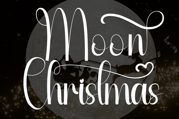 Moon Christmas Font for Holiday Design